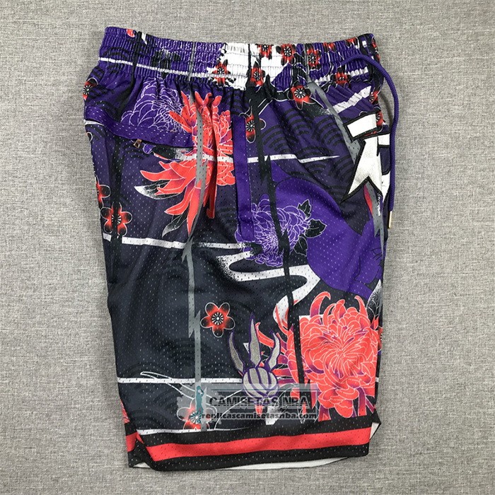 Pantalone Toronto Raptors Lunar New Year Mitchell & Ness Just Don Negro